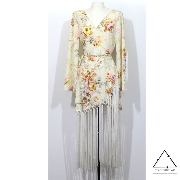 floral fringe dress